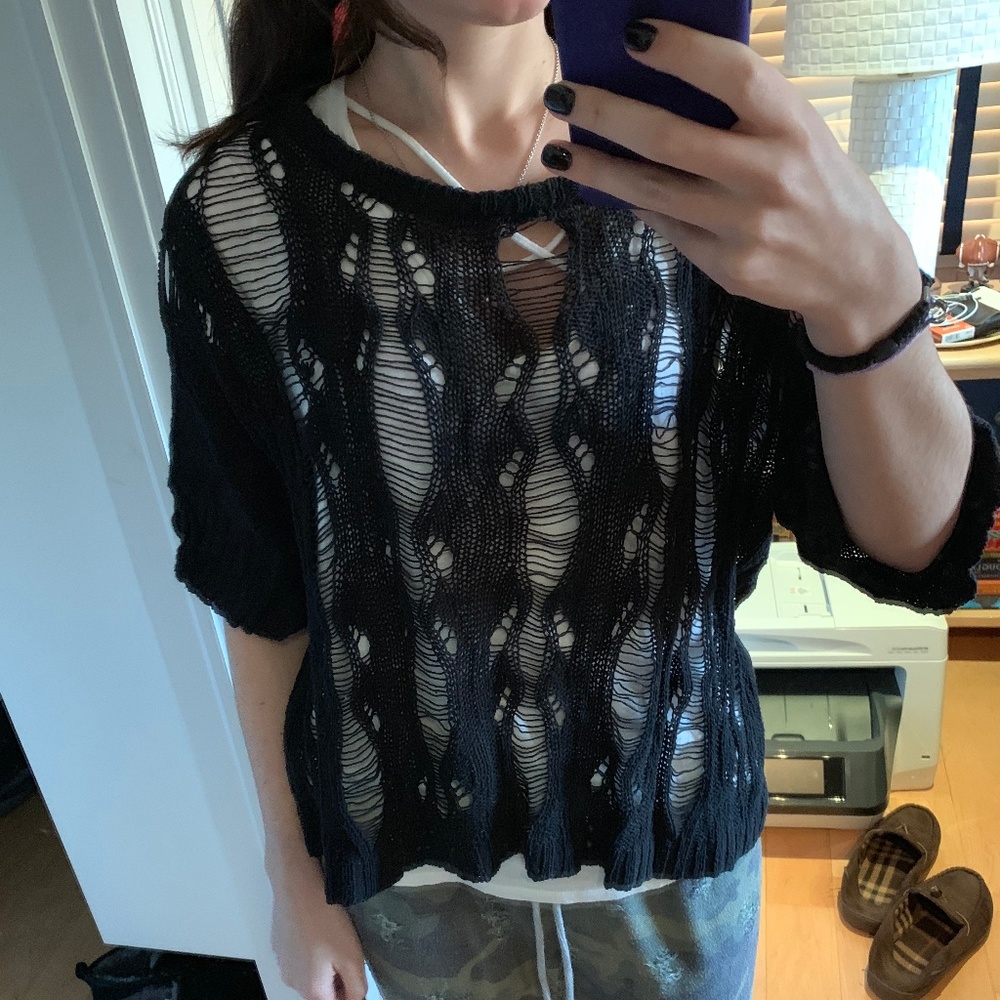 THE CUE CHER QUE | Short sleeve sweater